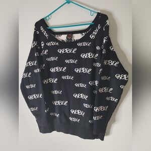 Rebel Wilson for Torrid AOP rebel pullover sweater